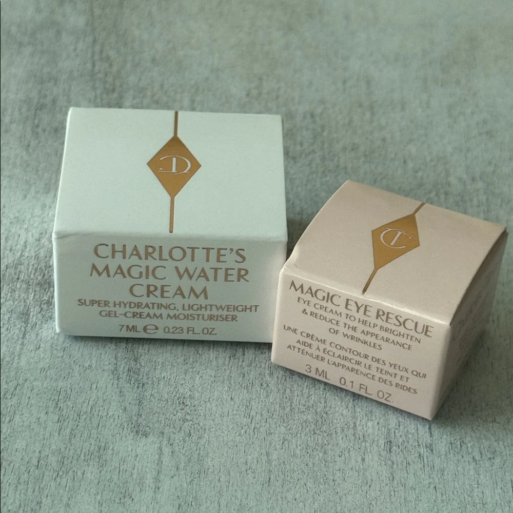 Charlotte Tilbury Magic Water Cream and Eye Rescue Duo Travel Size Samples